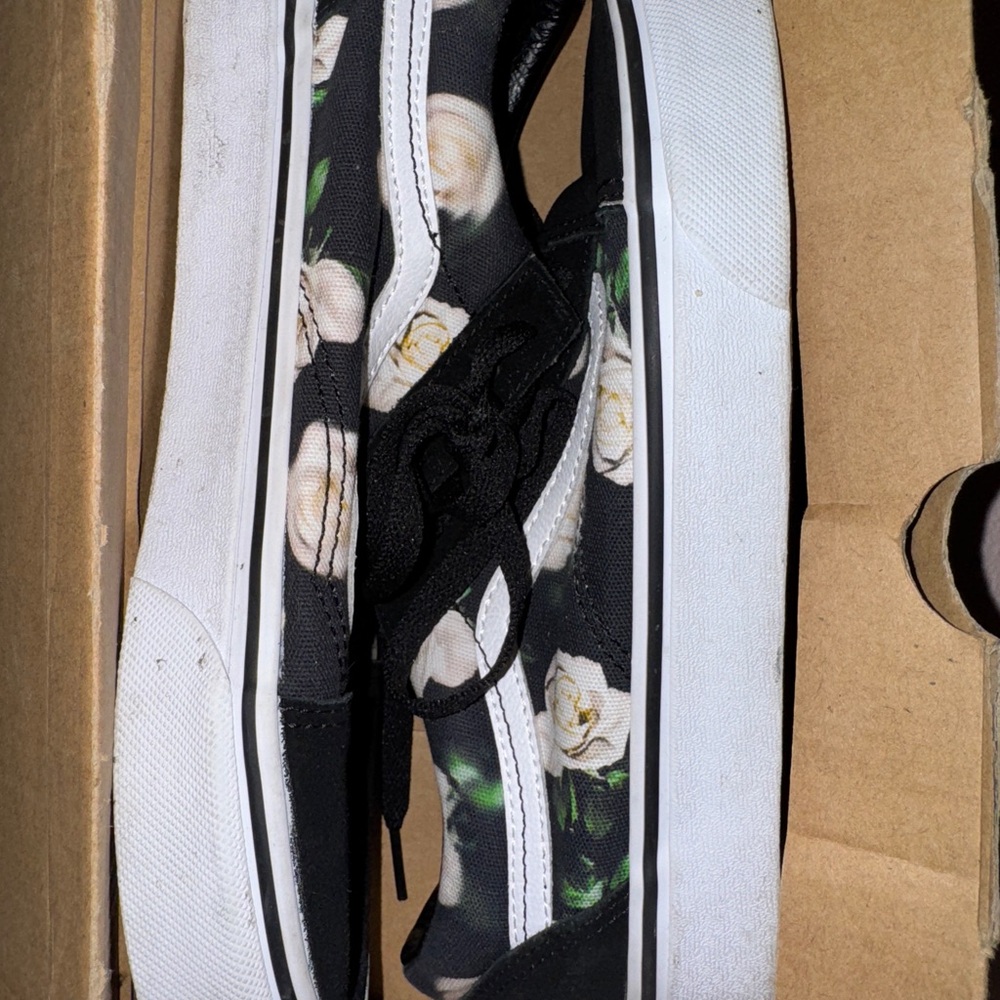 Vans Black and White Patterned Sneakers